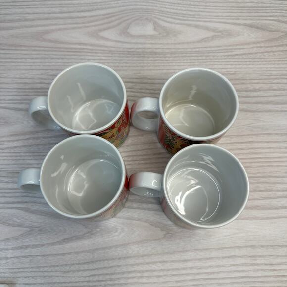 Traditions Christmas 1992 Stoneware Mugs Set of 4 Bear Doll Nutcracker Ornament - Picture 10 of 14